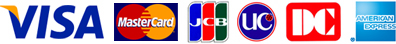 VISA・Master Card・JCB・UC・DC・AMERICAN EXPRESS